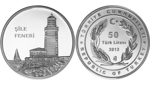 2012 Yılında Çıkan Şile Feneri Hatıra Parası ( 50 Türk Lirası )