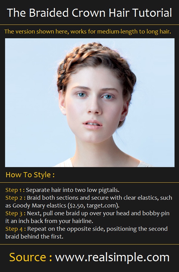  The Braided Crown Hair Tutorial | Pinterest Tutorials