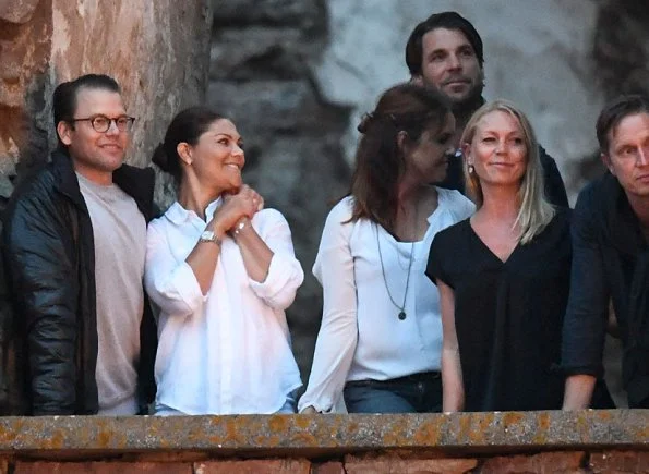 Crown Princess Victoria and Prince Daniel attended the Swedish pop singer Per Håkan Gessle's concert at Borgholm Castle