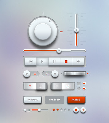 Light Music UI Design Kit (PSD)