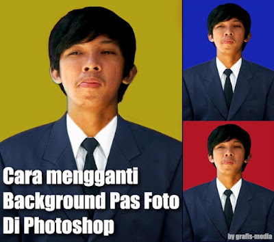  pada kesempatan hari ini saya mau mengajarkan  Cara Mudah Mengganti Background Pas Foto Di Photoshop