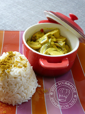 recettes plats Poulet Coco Curry
