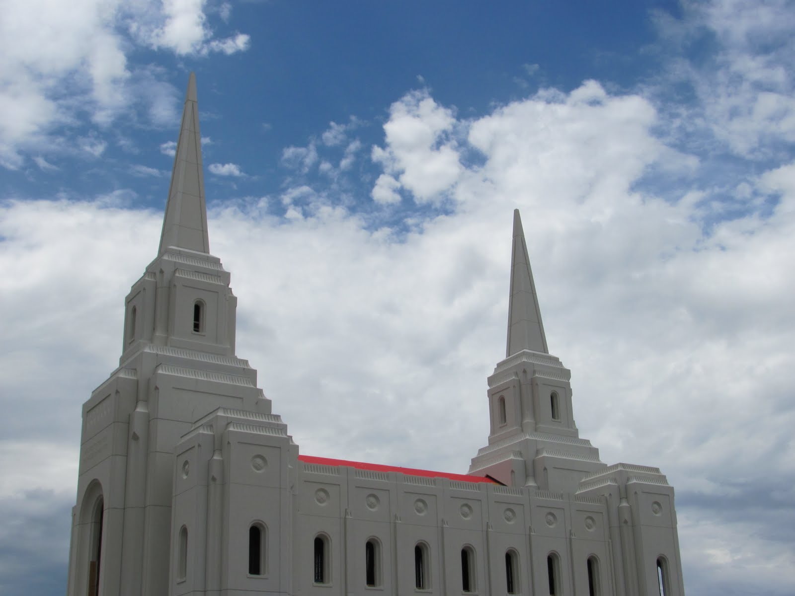 Brigham City LDS Temple Moroni is in Place