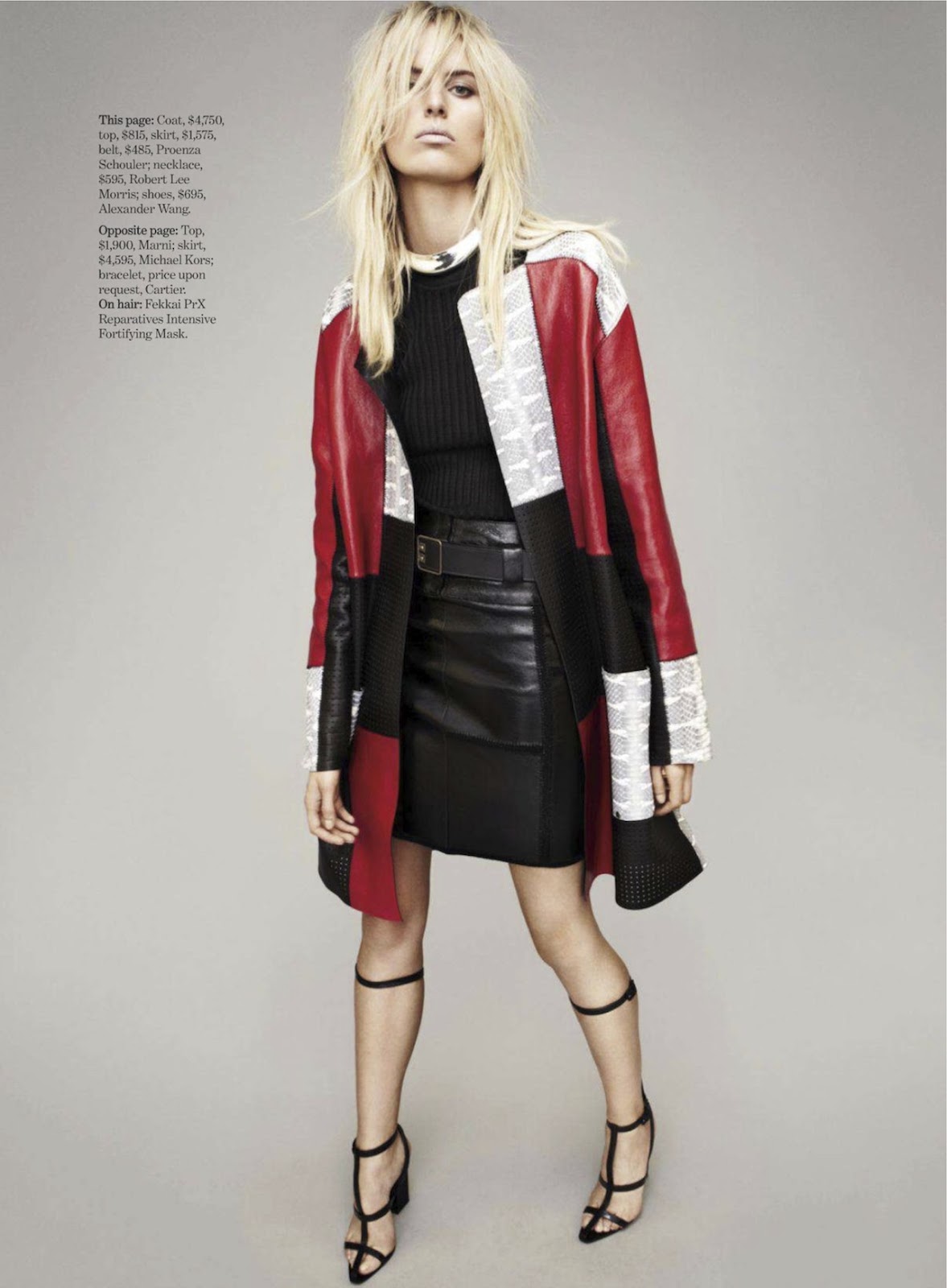 about face: karolina kurkova by alex cayley for us marie claire march ...