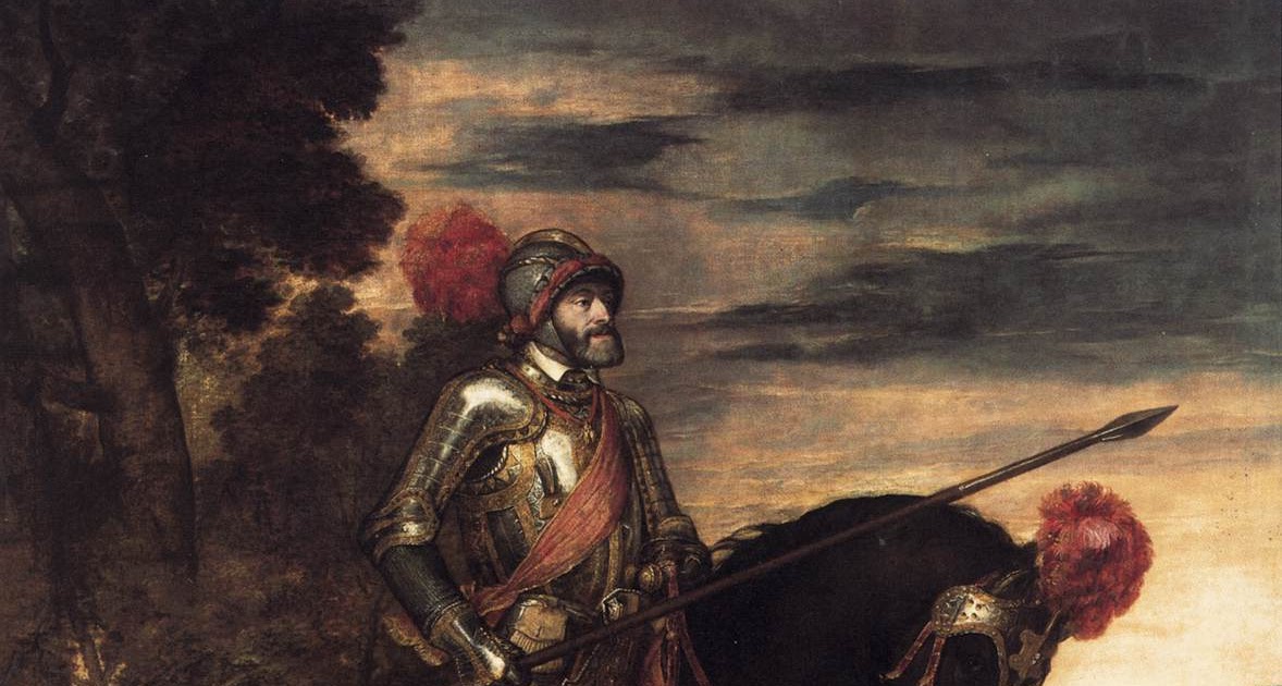 Más clases de arte Tiziano, Carlos V tras la batalla de Mühlberg, 1548