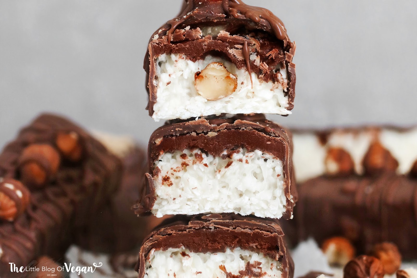 Easy 'Nutella' bounty bars recipe The Little Blog Of Vegan