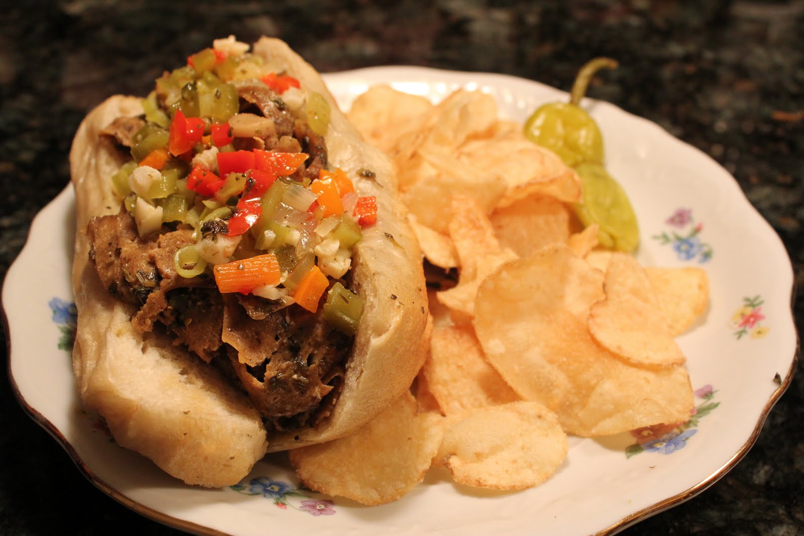 Vegan Miss It's the Bee's Knees, Daddy! Italian "Beef" Sandwiches