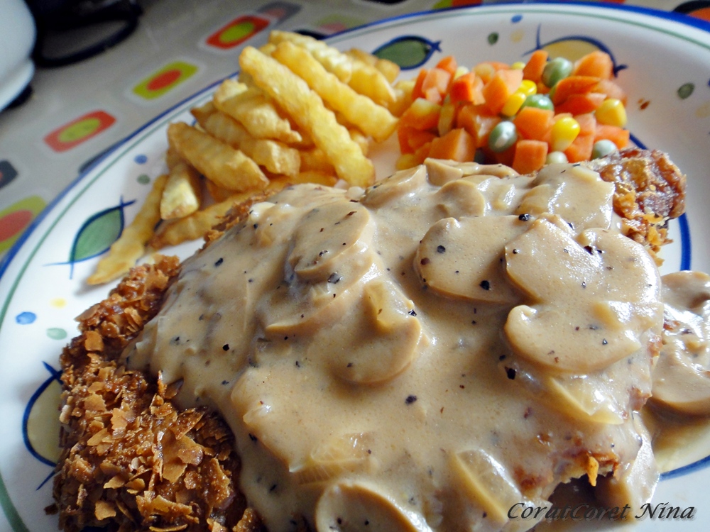 CoratCoret Nina Chicken Chop with Mushroom Black Pepper Sauce
