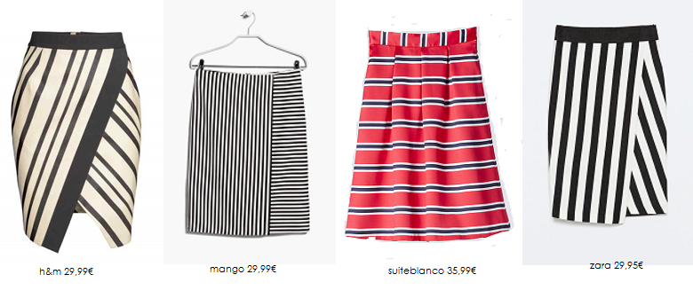 faldas de rayas