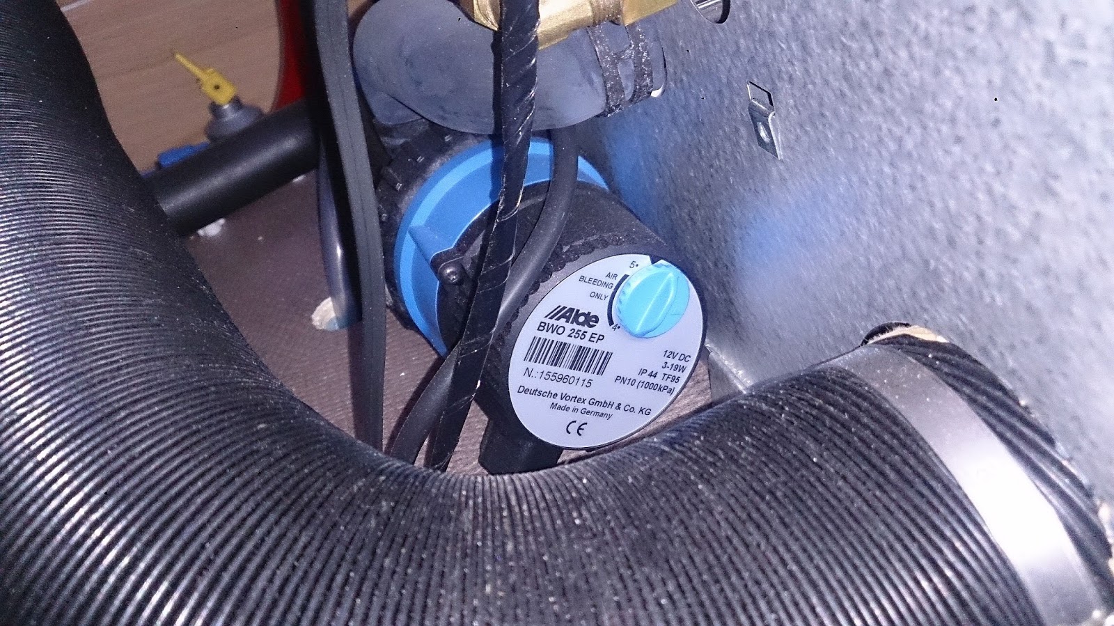 The Bailey Unicorn 3 Cadiz Blog Alde Pump Setting.