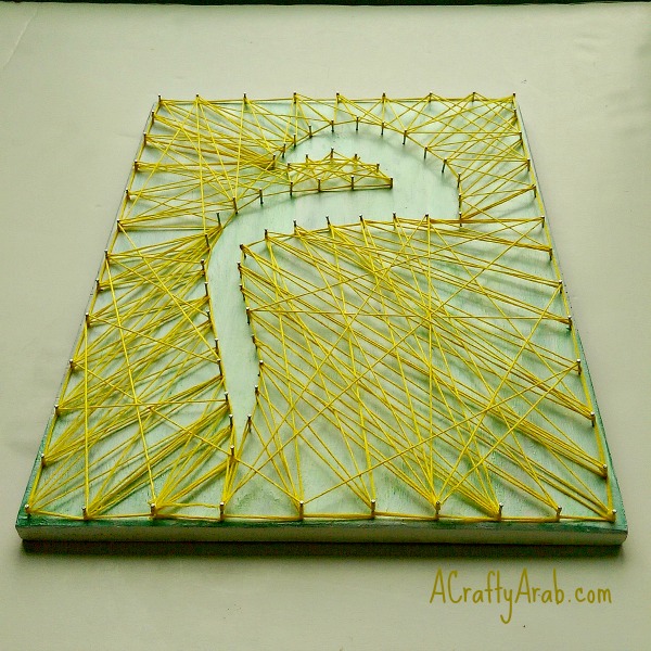 A Crafty Arab Arabic Initial String Art Tutorial