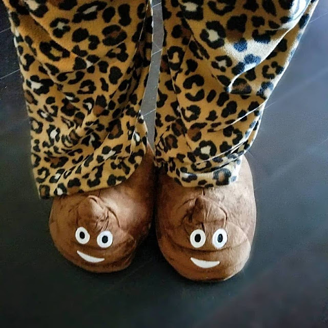 poop emoji slippers