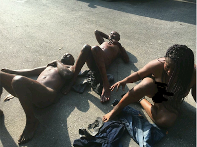 Kidnappers, Including A Woman, Stripped Unclad After Being Caught In Calabar (Pics) Sanurai