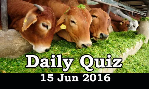 Daily Current Affairs Quiz - 15 Jun 2016
