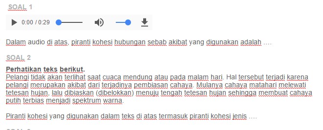 Contoh Soal Sebab Akibat Pilihan Ganda Berbagi Contoh Soal