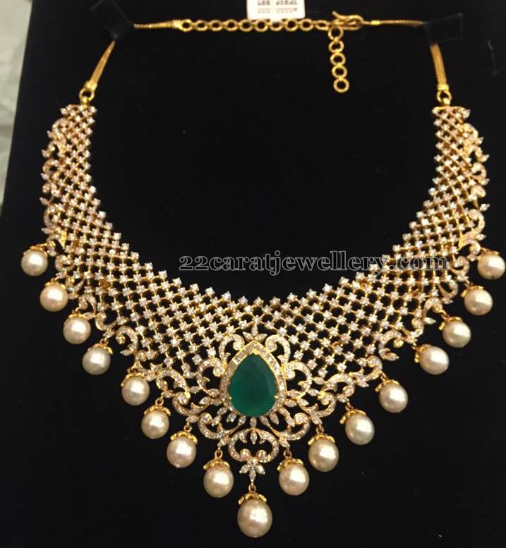 Diamond Necklace 9 Lakhs Jewellery Designs