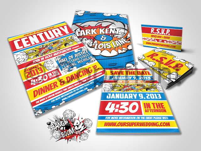 Bang Boom Pow Comic Book Invitations bang-boom-pow-comic-book-invitations