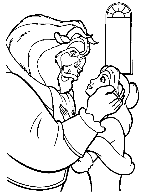 Disney Beauty and the Beast coloring pages for education
