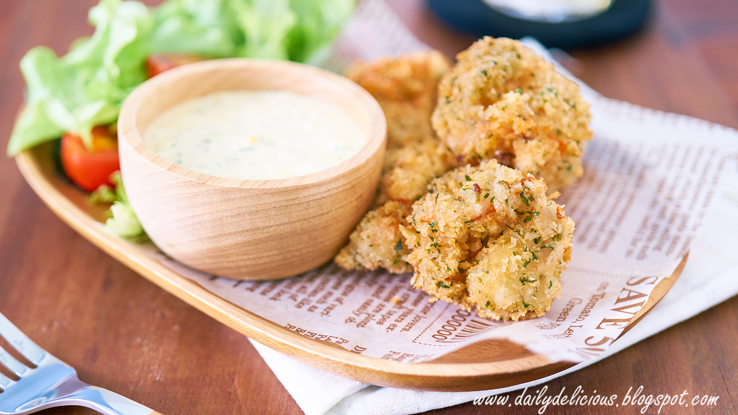 dailydelicious Fried Shrimp with tartar sauce