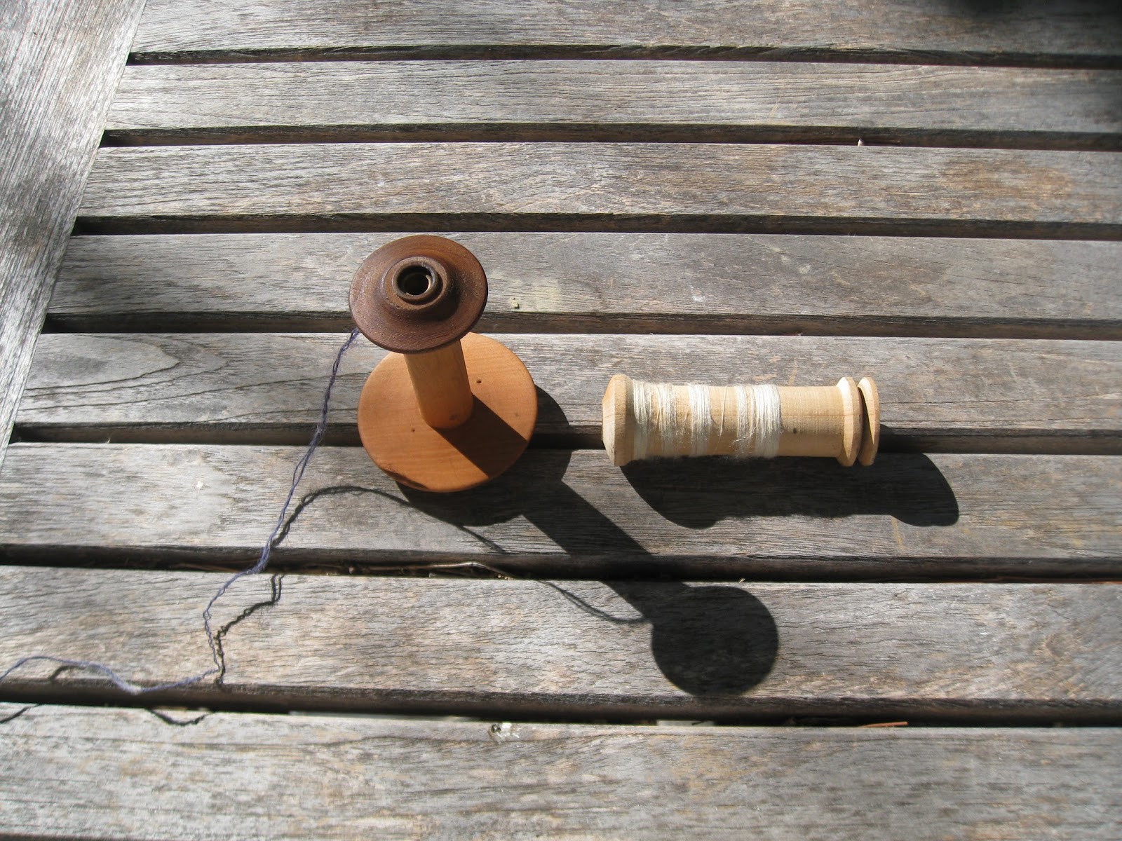 A Fisherman Knits More spinning bobbins