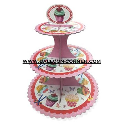 3 Tier Cake Stand Motif Cup Cake