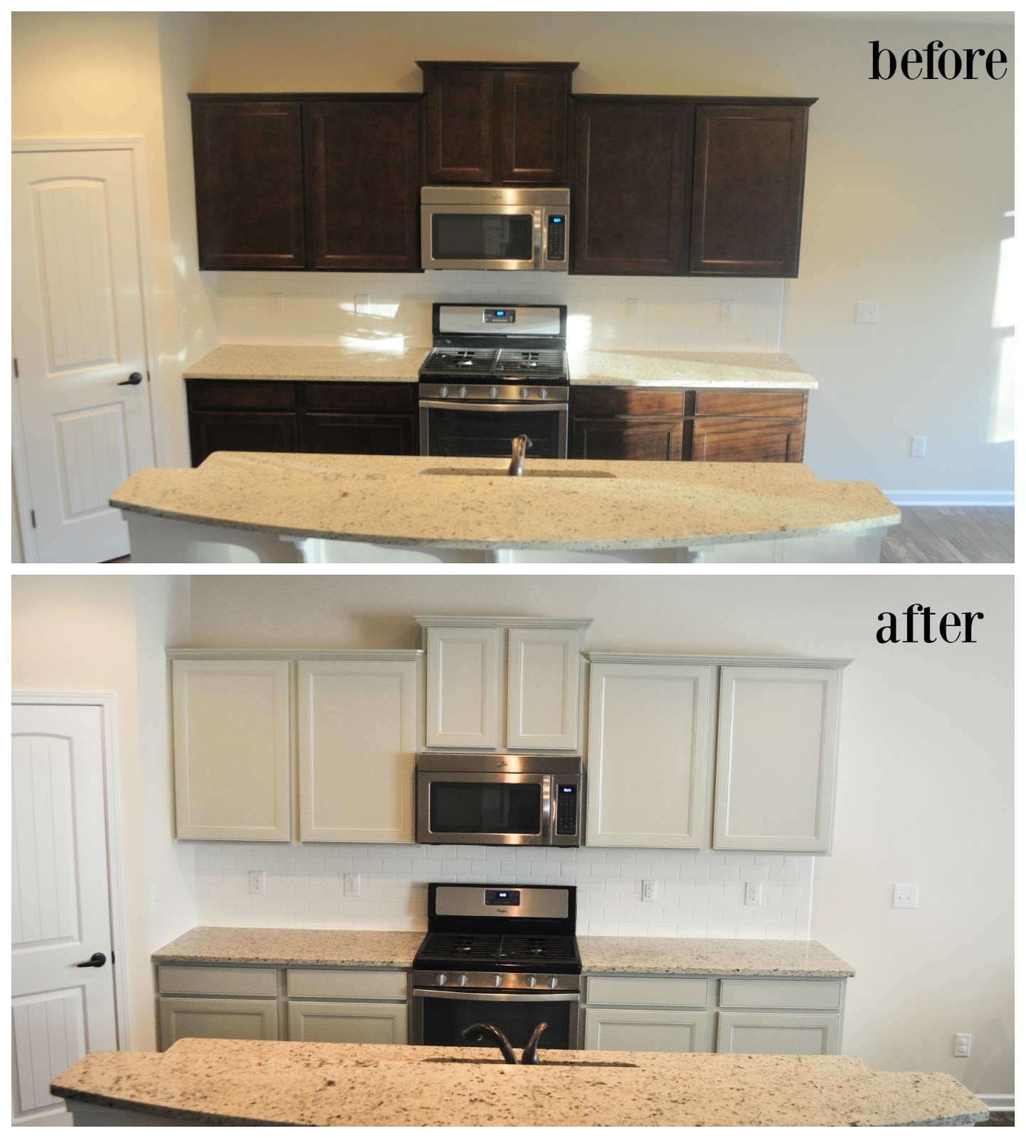 Painted Kitchen Cabinets Before And After 