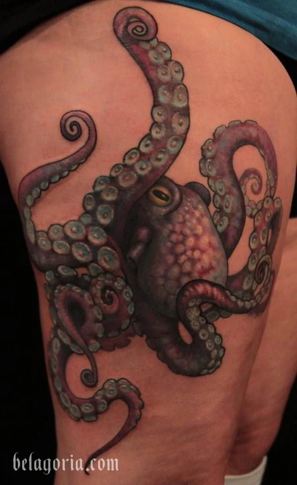 Foto de un tatuaje de Pulpo o Kraken