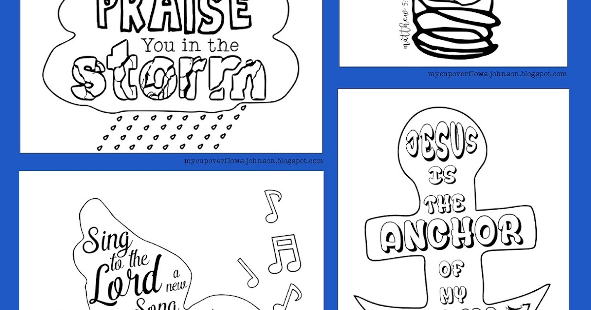 My Cup Overflows: Inspirational Coloring Pages