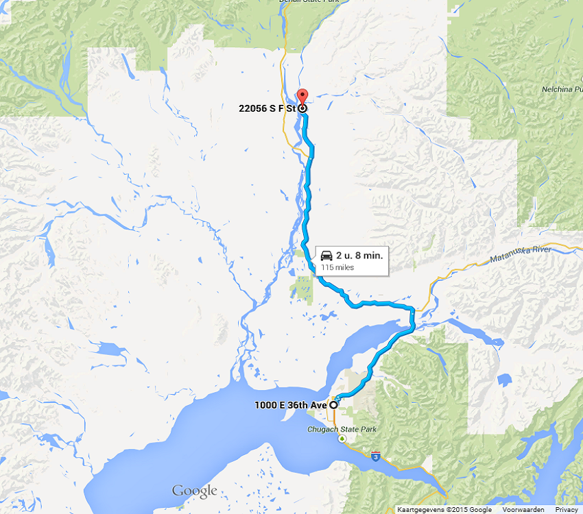 Alaska 07.2015 reisverslag Dag 2 Anchorage Talkeetna
