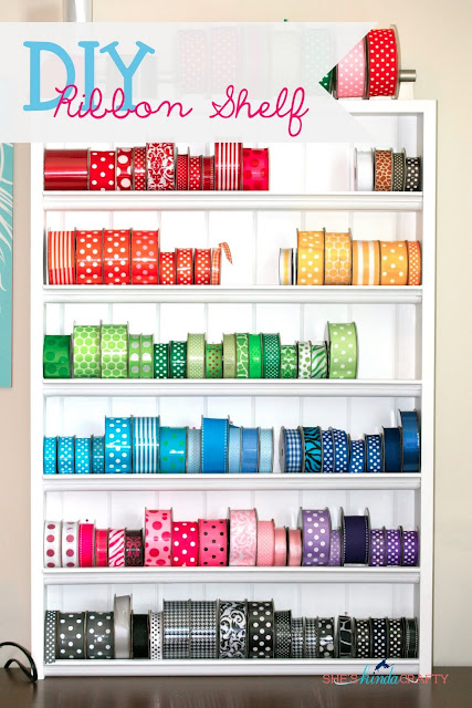 Creative Ribbon Storage Ideas featured by top US sewing blog, Flamingo Toes.