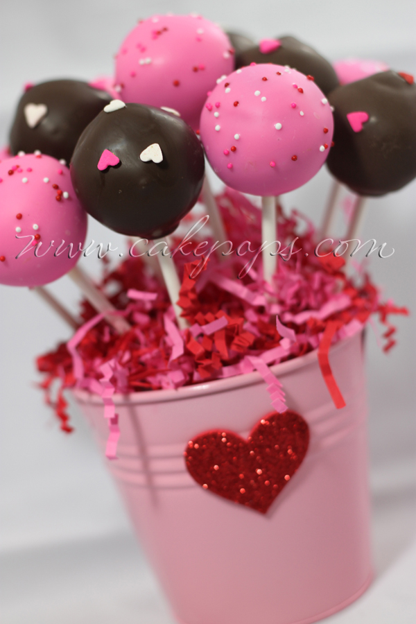 Heart shaped cake balls