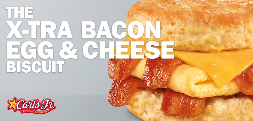 News Carls Jr Hardees New Western X Tra Bacon Cheeseburger And X Tra Bacon Egg And Cheese
