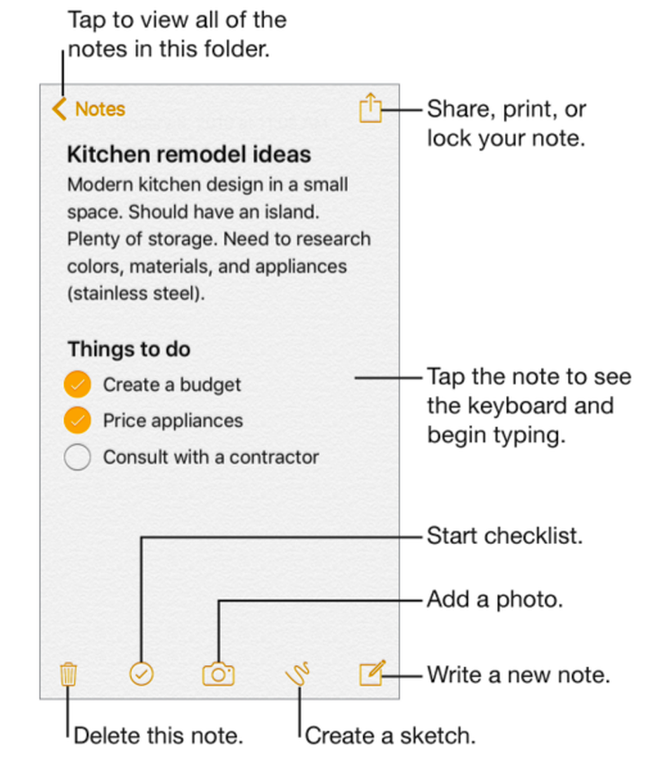 print a note from iphone