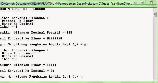 Indri Yuli Konversi Bilangan Biner Ke Desimal Dan Sebaliknya