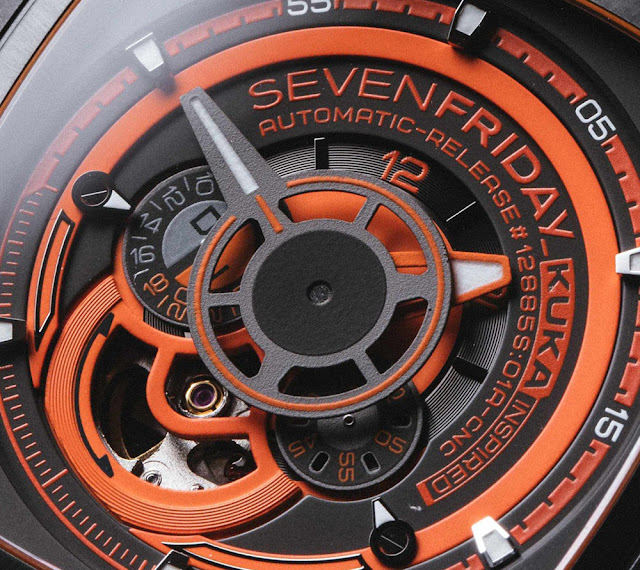 Replica SevenFriday P3/07 KUKA III Edition Automatic Orange Black Watch