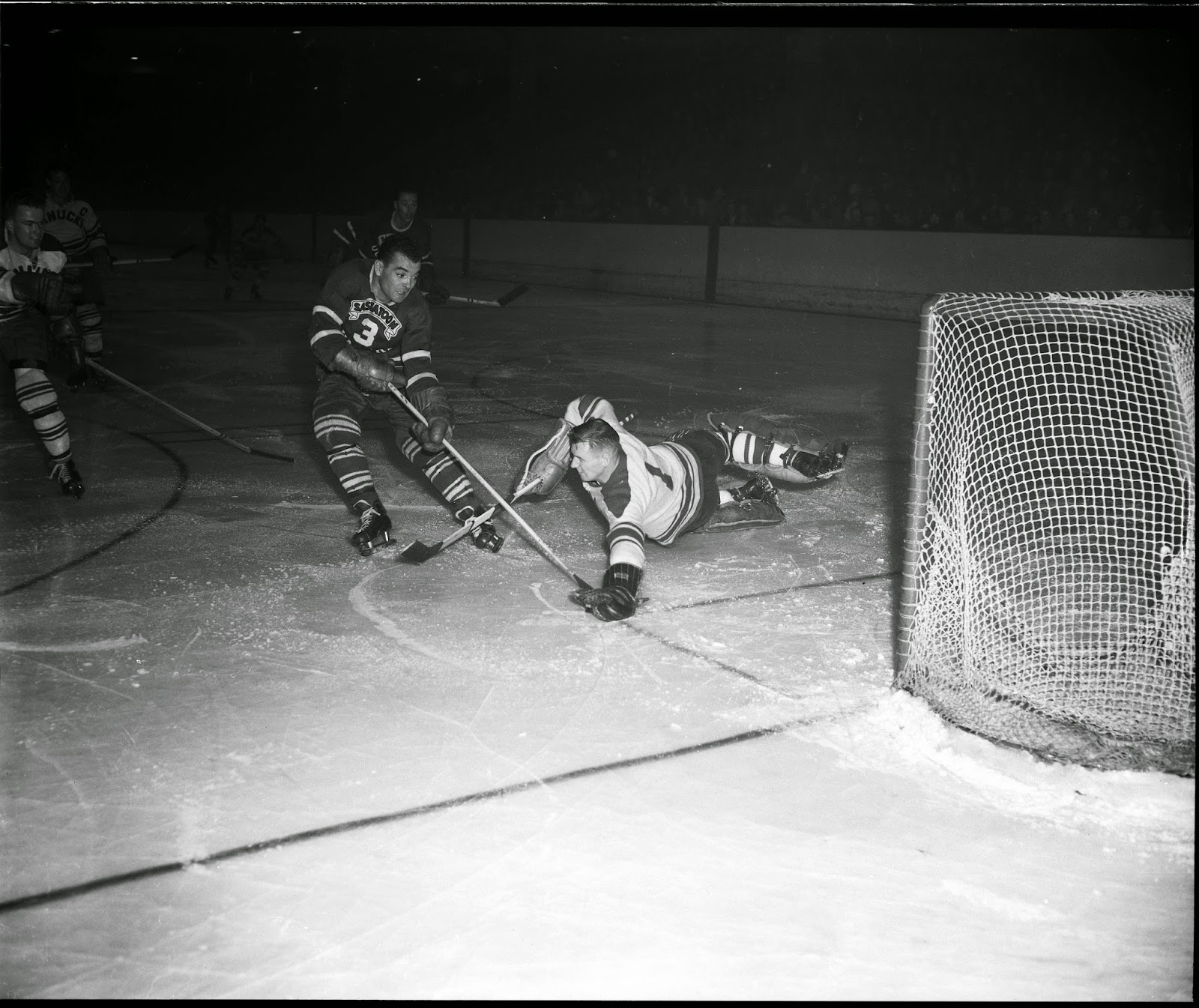 Johnny Bower, 1954/55 Vancouver Canucks Photo