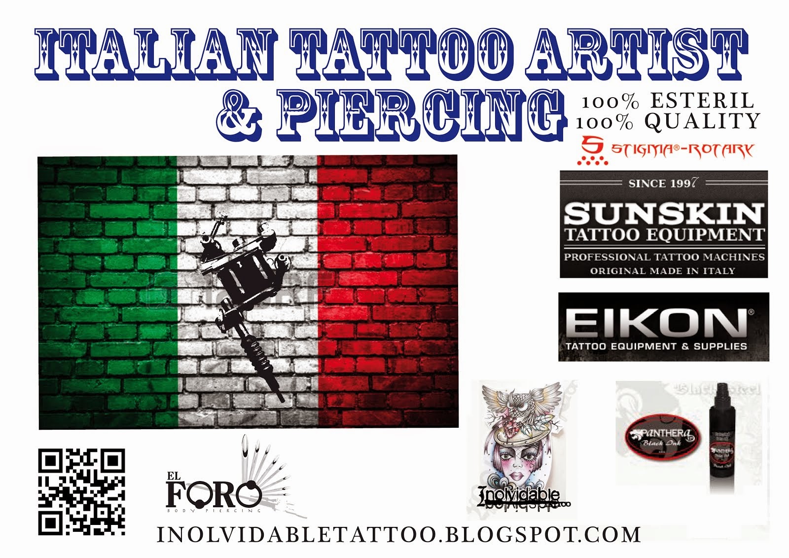 Inolvidable Tattoo Staff 100% MADE IN ITALY