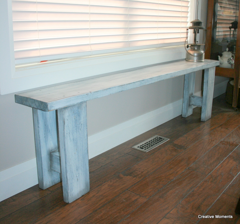 Old Fashioned Milk Paint rustic bench
