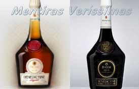 Garrafa tradicional do licor Benedictine e também a garrafa preta da edição de comemoração dos 500 anos da criação do licor
