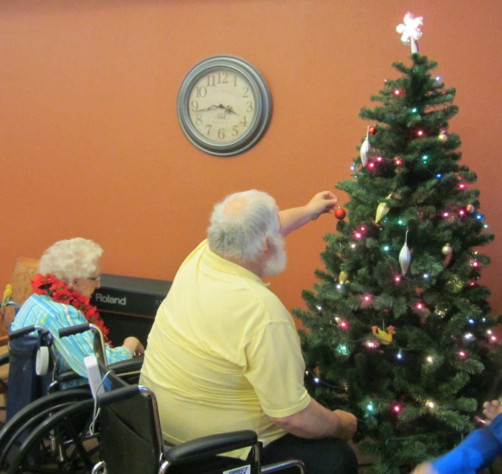 Harvest Moon by Hand Decorating a Nursing Home for Christmas