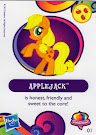 My Little Pony Wave 10 Applejack Blind Bag Card