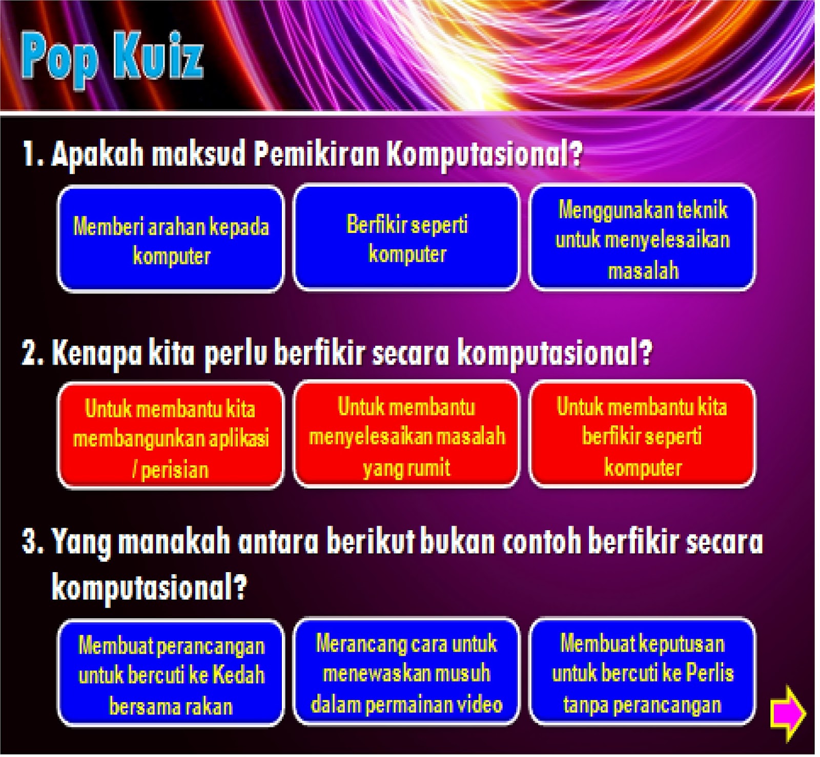 ASAS SAINS KOMPUTER TINGKATAN 1 Pop Kuiz