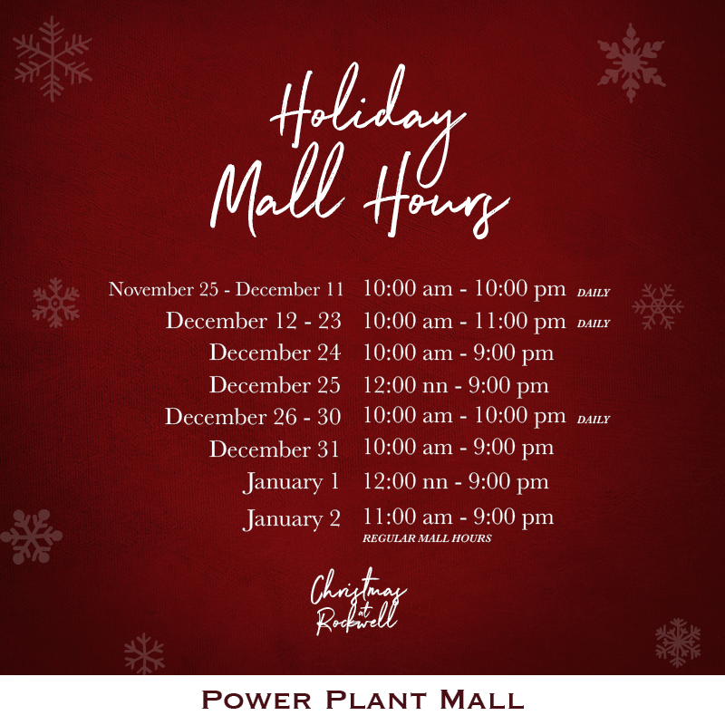 Manila Shopper Holiday Mall Hours, Supermarkets & Theme Parks Holiday 2016 Schedule