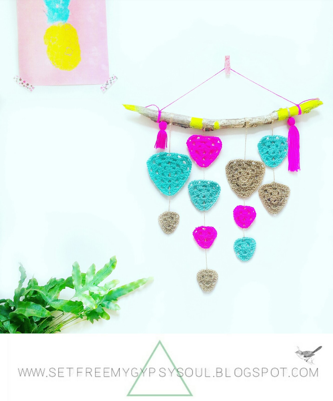 Set Free My Gypsy Soul a Crochet Craft blog Geometric Crochet Wall