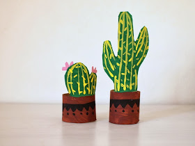 make toilet paper roll cacti