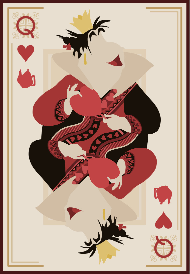 Алиса черви. Червонная Королева карта. Карточные дамы. Королева червей карта. Червонная Королева Дисней.