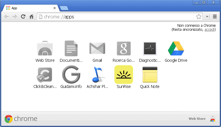 App Chrome offline installate sul browser