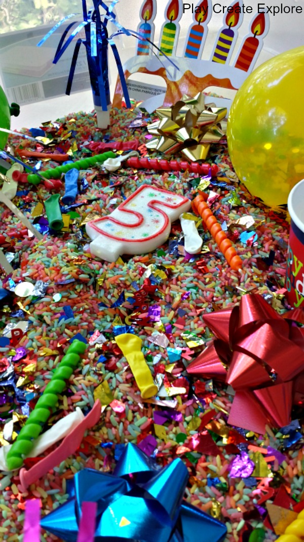 Play Create Explore Birthday Sensory Bin