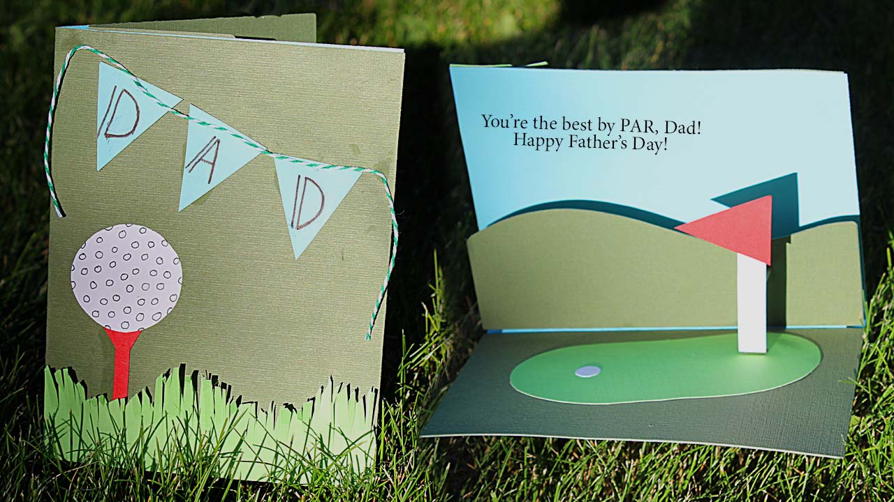 Pugdemonium Golf Themed PopUp Card