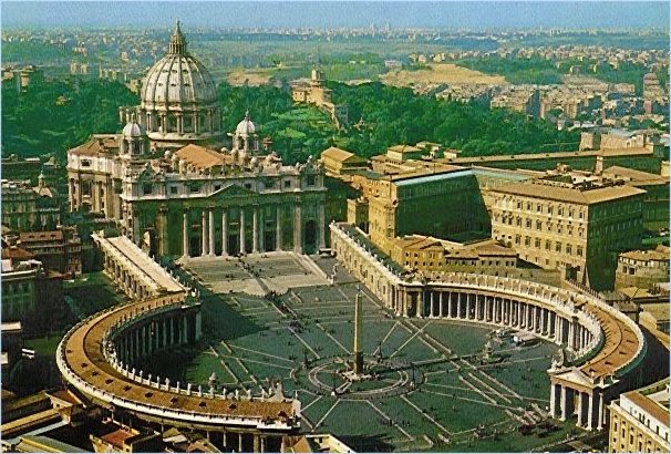 piazza san pietro, simbolismo